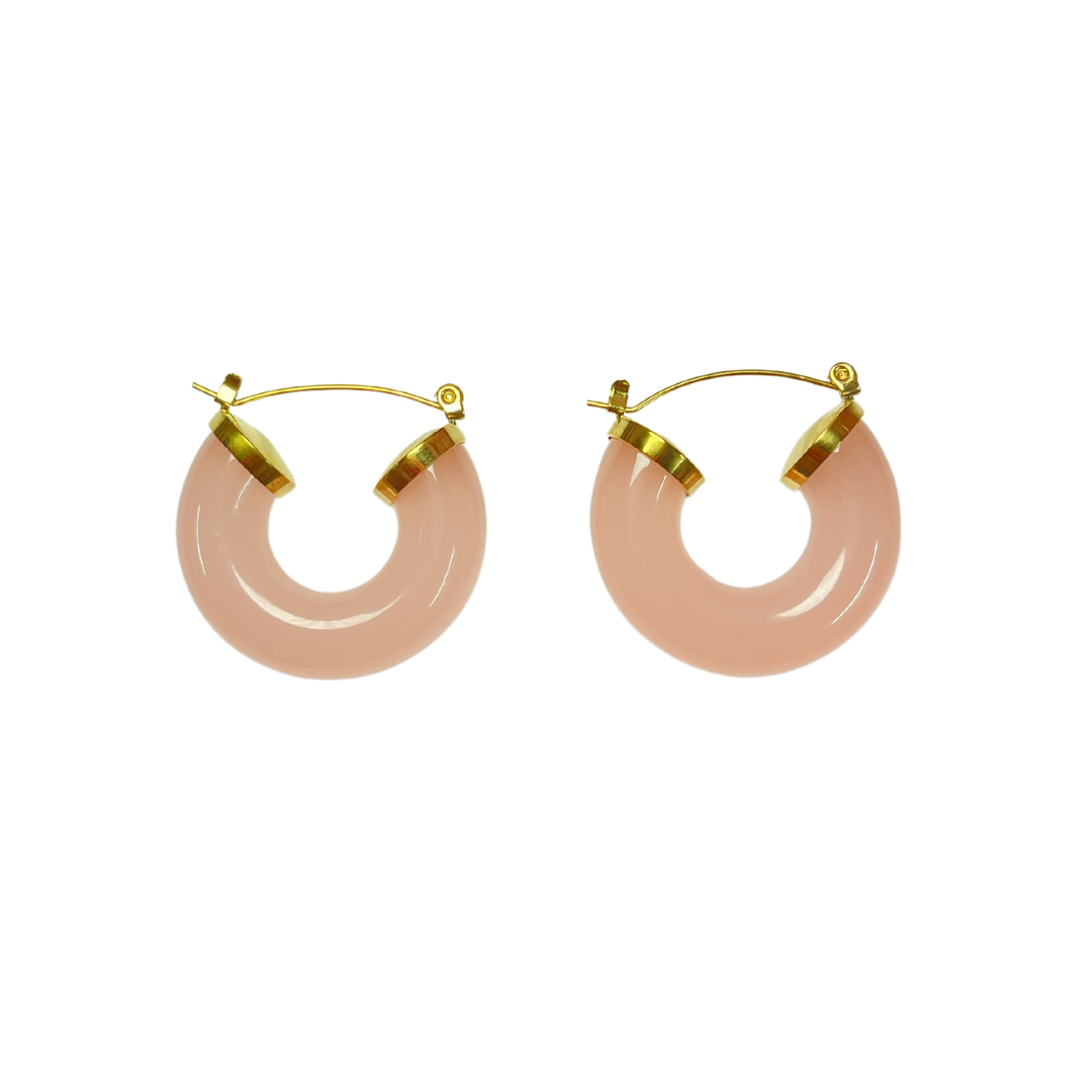 Pink Hoop Earrings